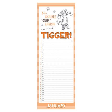 Winnie The Pooh Tigger 2021 Official Slim Calendar Extra Image 1